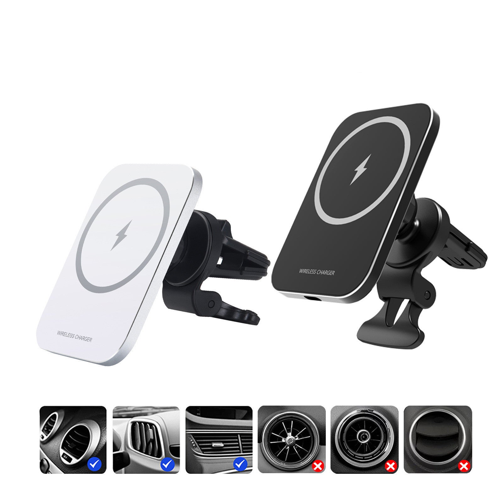 Magnetic Wireless Charging Mobile Phone Car Holder Magnetic Car Holder